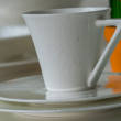 Filiżanka do kawy espresso porcelanowa 100 ml ze spodkiem MUREN white 4