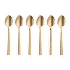 Komplet łyżeczek do herbaty złotych 6 sztuk HERA VINTAGE GOLD