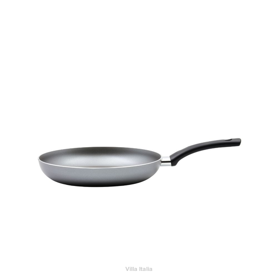 Szara patelnia aluminiowa z bakelitowym uchwytem