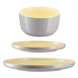 Serwis obiadowy Komplet talerzy na 6 osób BORNEO yellow-grey 2