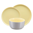 Serwis obiadowy Komplet talerzy na 6 osób BORNEO yellow-grey 1
