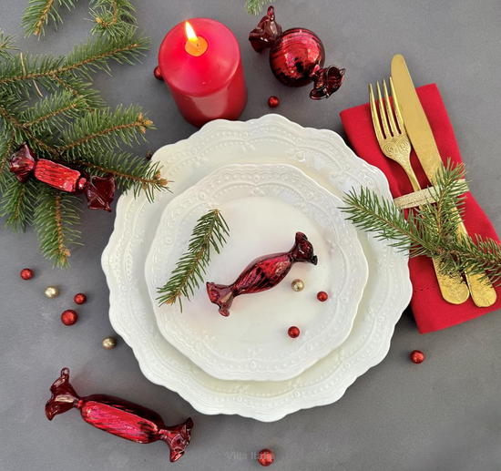 Zestaw do ciasta porcelanowy na 6 osób AURELIA