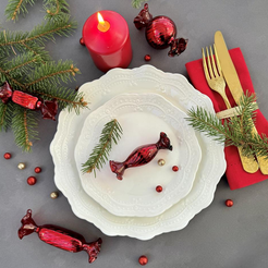 Zestaw do ciasta porcelanowy na 6 osób AURELIA