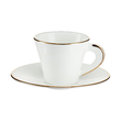 Spodek pod filiżankę do espresso 13 cm porcelanowy NAOMI GOLD 1