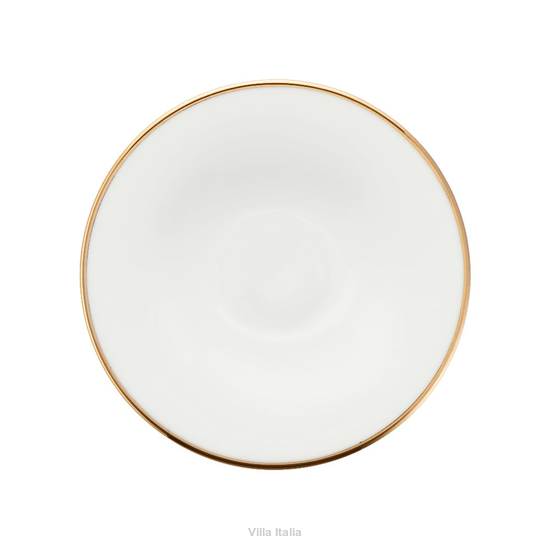 Spodek pod filiżankę do espresso 13 cm porcelanowy NAOMI GOLD