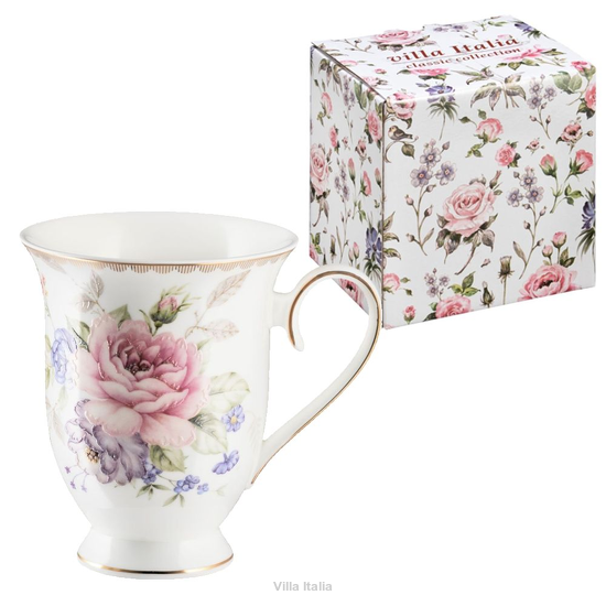 elegancki kubek porcelanowy do herbaty na prezent