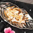Salaterka talerz srebrny liść dekoracyjny 44 cm  FIORD  4