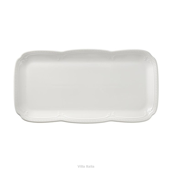 Półmisek prostokątny Talerz do ciasta porcelanowy 35x17cm  WHITE PRINCESS