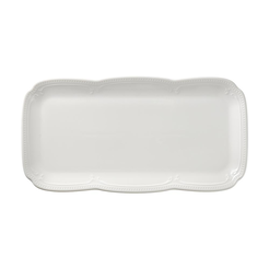Półmisek prostokątny Talerz do ciasta porcelanowy 35x17cm  WHITE PRINCESS