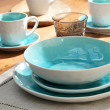 Talerz głęboki niebieski z kamionki 21 cm OPAL BLUE 5