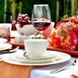 Serwis obiadowo kawowy porcelanowy na 6 osób BARI WHITE 9