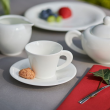 Filiżanka do espresso porcelanowa 100 ml ze spodkiem NAOMI WHITE 4