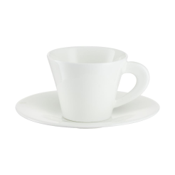 Filiżanka do espresso porcelanowa 100 ml ze spodkiem NAOMI WHITE