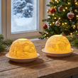 Lampion porcelanowy na tealight z wkładem LED 7,5 cm MIKOŁAJ 2