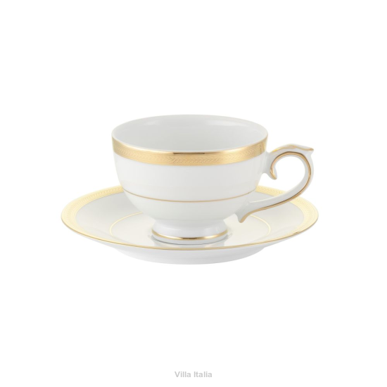 Filiżanka do espresso porcelanowa 100 ml ze spodkiem LATINA GOLD 