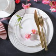 pełny serwis obiadowo kawowy z porcelany w stylu nowoczesnym 