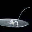 Figurka kotek posrebrzany Stojak na biżuterię 12 cm SILBER 2
