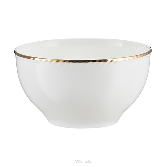 Elegancka miseczka porcelanowa 13 cm ze złotą linią do jadalni