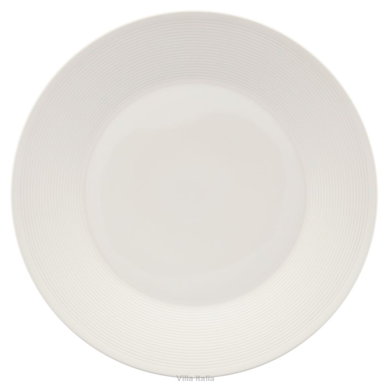 Talerz obiadowy z wytłaczanym wzorem prążków