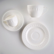 Serwis obiadowo kawowy na 12 osób porcelanowy z wazą MESYNA WHITE 5