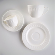 Serwis obiadowo kawowy na 12 osób porcelanowy z wazą MESYNA WHITE 5