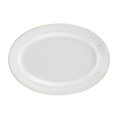 Półmisek owalny porcelanowy złota linia 31 cm MESYNA GOLD