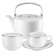 Serwis obiadowo kawowy na 6 osób porcelanowy PLUS PLATIN 21