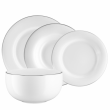 Serwis obiadowo kawowy na 6 osób porcelanowy PLUS PLATIN 16