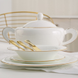 Serwis obiadowy porcelanowy na 12 osób NAOMI GOLD 4