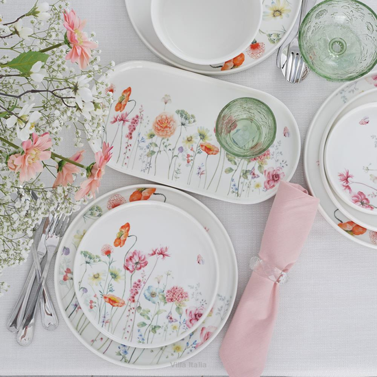 Serwis obiadowy na 12 osób porcelanowy GARDENO