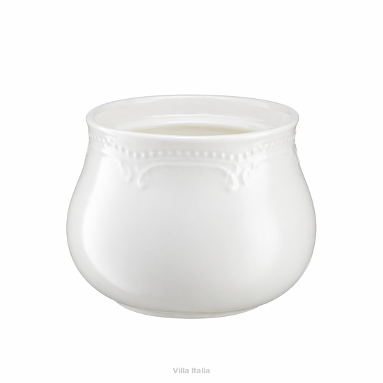 elegancka cukiernica porcelanowa biała do jadalni na stół Villa Italia
