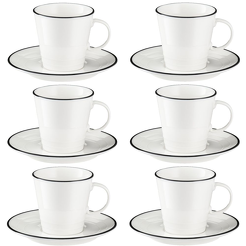 Zestaw filiżanek do kawy 120 ml porcelanowych 6 szt. NOSTALGIA