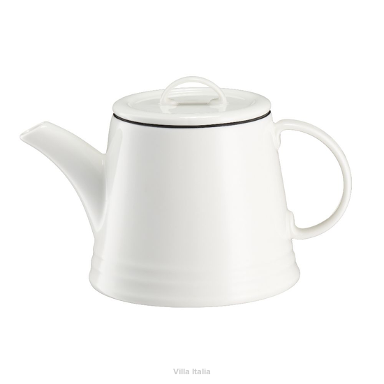 biały dzbanek do zaparzania herbaty porcelanowy
