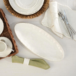 Biały półmisek owalny porcelanowy do serwowania potraw 