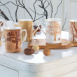 Kubek porcelanowy dekorowany 290 ml ORZECH ciemny 2