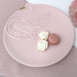 Talerz do ciasta 25cm dekoracyjny łabędź UNICO 13 1