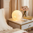Porcelanowa lampa stołowa okrągła 18 cm ażurowa MOONLIGHT 5