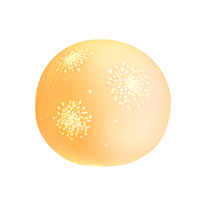 Porcelanowa lampa stołowa okrągła 18 cm ażurowa MOONLIGHT