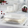 Talerz kwadratowy płytki 25x25 cm porcelanowy COMO PLATIN 7