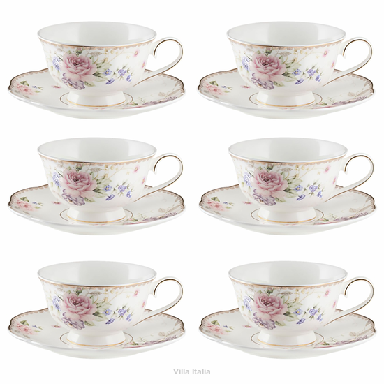 Komplet filiżanek porcelanowych Kate - Villa Italia