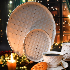 Zestaw do ciasta porcelanowy na 6 osób ALEXIA