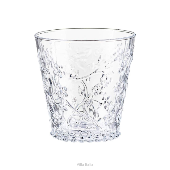 szklanka niska z wytłaczanym wzorem