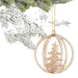 Zawieszka szklana CHOINKA w kuli 8 cm 1