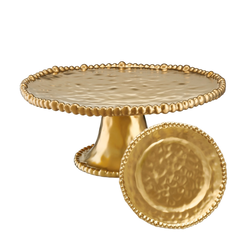 Zestaw do ciasta złoty na 6 osób porcelanowy MESTIERE GOLD