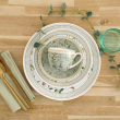 Serwis obiadowo kawowy porcelanowy na 12 osób NORIKO WHITE GREEN 34