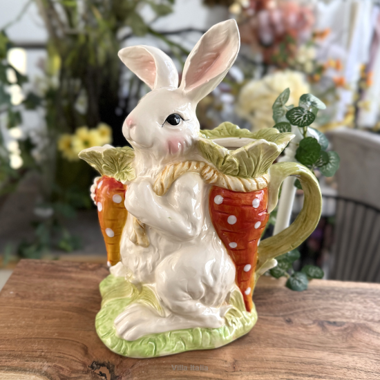 Porcelanowy dzbanek  800ml wazon zajączek z marchewkami UNICO 1