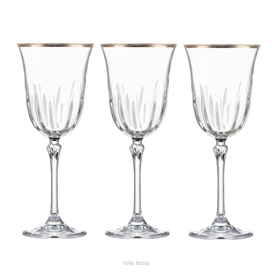 Kieliszki do wina czerwonego 6 sztuk LUDOVICA Gold