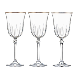 Kieliszki do wina czerwonego 6 sztuk LUDOVICA Gold