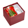 Kubek świąteczny na prezent porcelanowy czerwony SILENT NIGHT 1