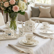 Cukiernica porcelanowa ażurowa dekorowana LEDA IVORY 1
